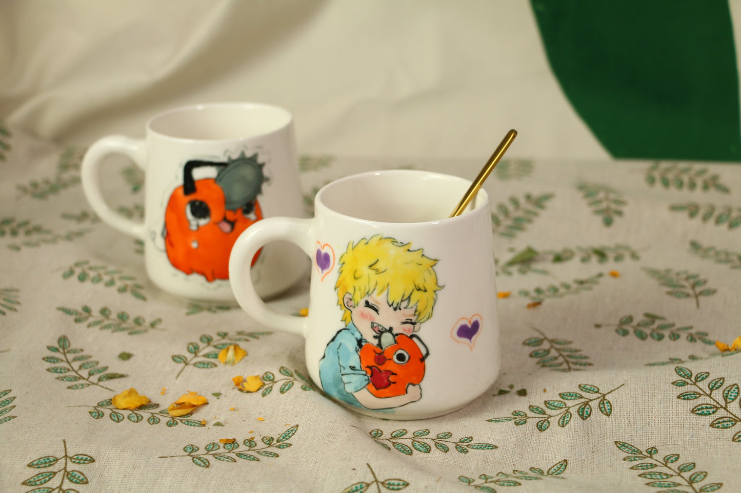 Chainsawman Denji Handmade Ceramic Mug, Personalized Ceramic Cup for Anime Lovers