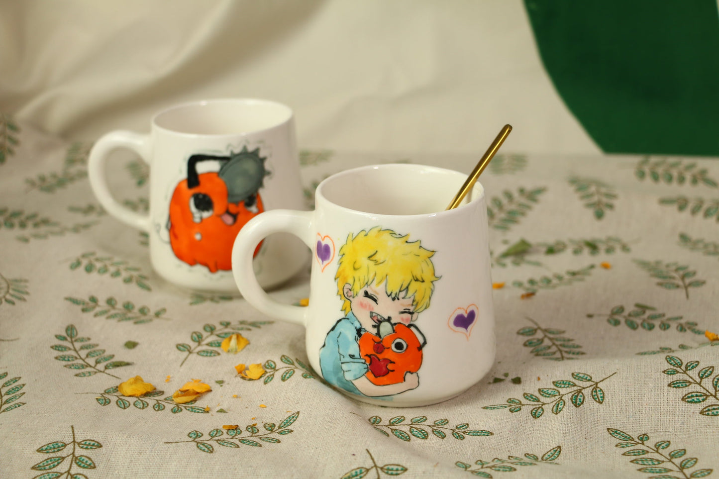 Chainsawman Denji Handmade Ceramic Mug, Personalized Ceramic Cup for Anime Lovers