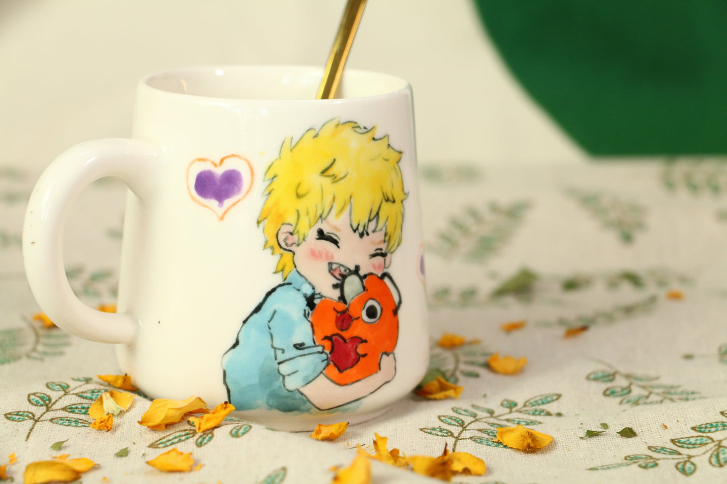 Chainsawman Denji Handmade Ceramic Mug, Personalized Ceramic Cup for Anime Lovers