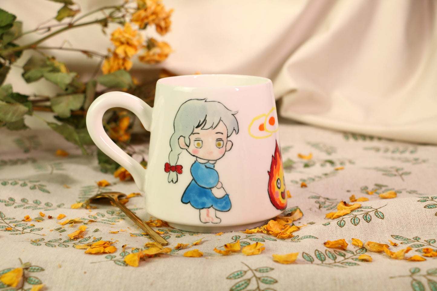 Howl Handmade Ceramic Mugs, Personalized Pottery Cup for Anime Lovers