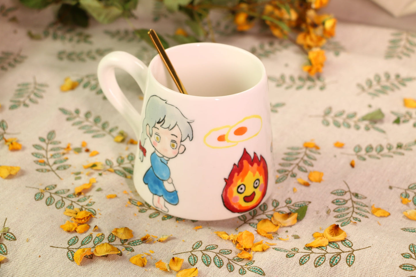 Howl Handmade Ceramic Mugs, Personalized Pottery Cup for Anime Lovers