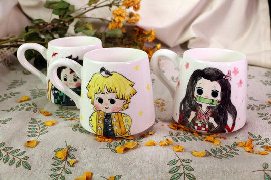 Demon-Slayer Agatsuma Zen'itsu Ceramic Mugs, Personalized Ceramic Cup for Anime Lovers