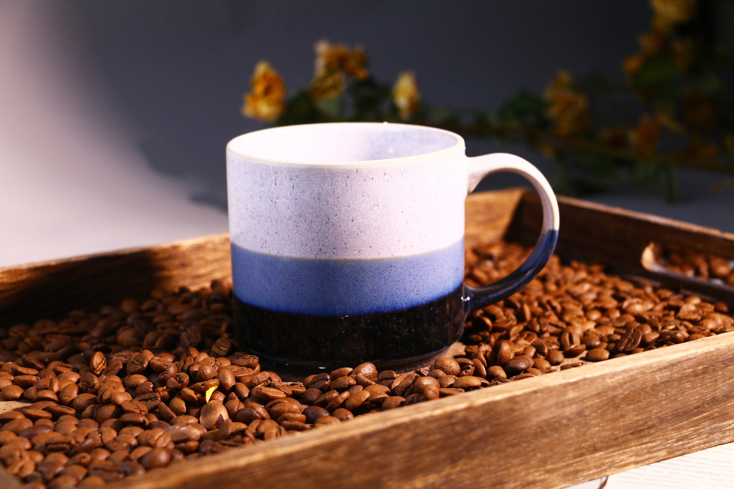 Custom Name/Logo Handmade Ceramic Coffee Mug, Personalized on Side Pottery Mug for Gifts