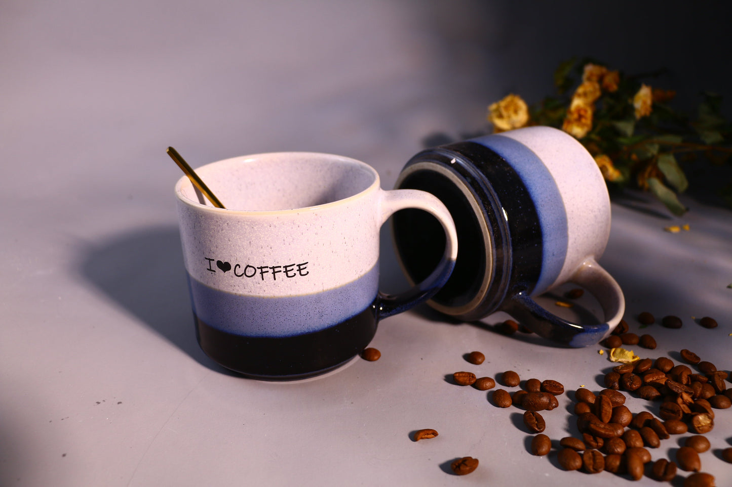 Custom Name/Logo Handmade Ceramic Coffee Mug, Personalized on Side Pottery Mug for Gifts