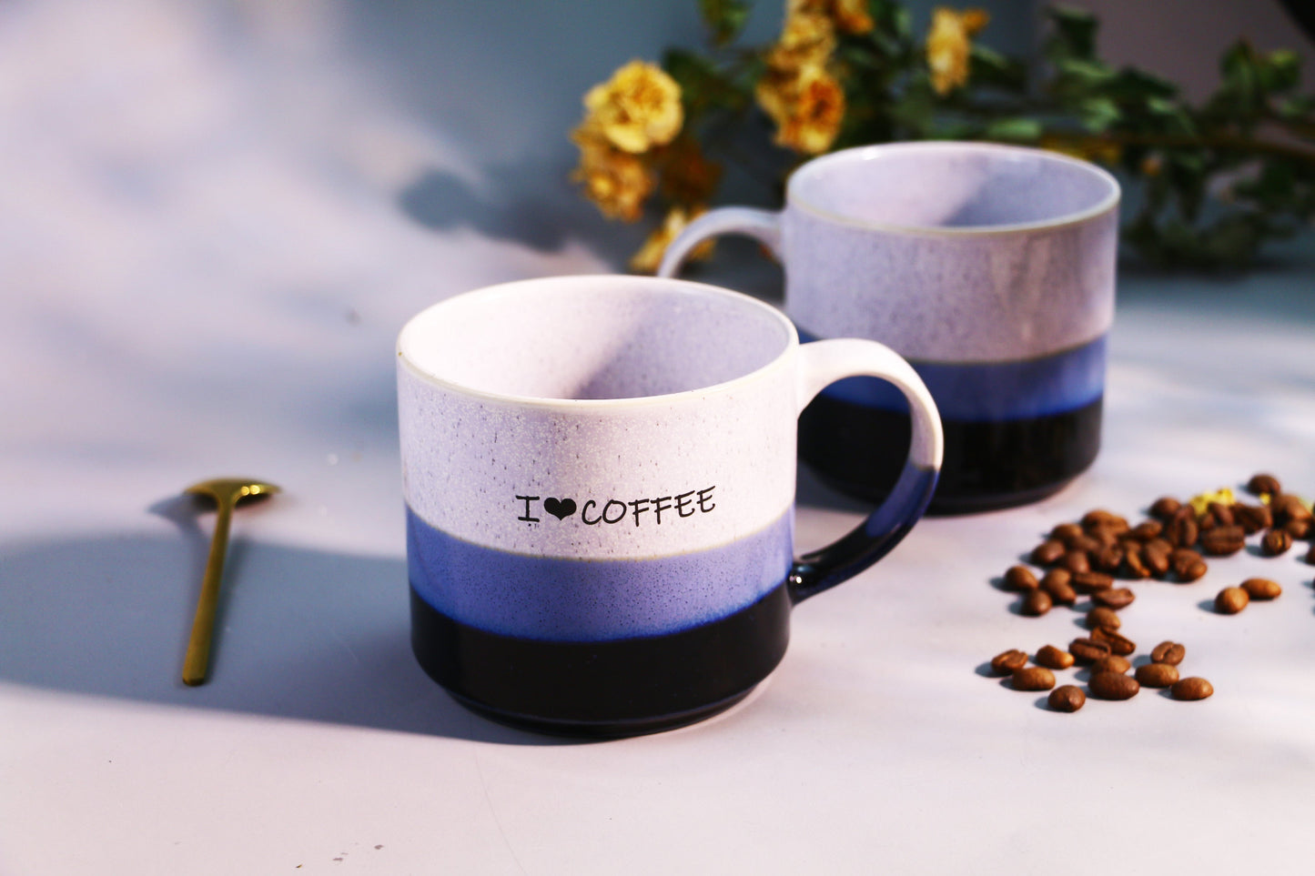 Custom Name/Logo Handmade Ceramic Coffee Mug, Personalized on Side Pottery Mug for Gifts