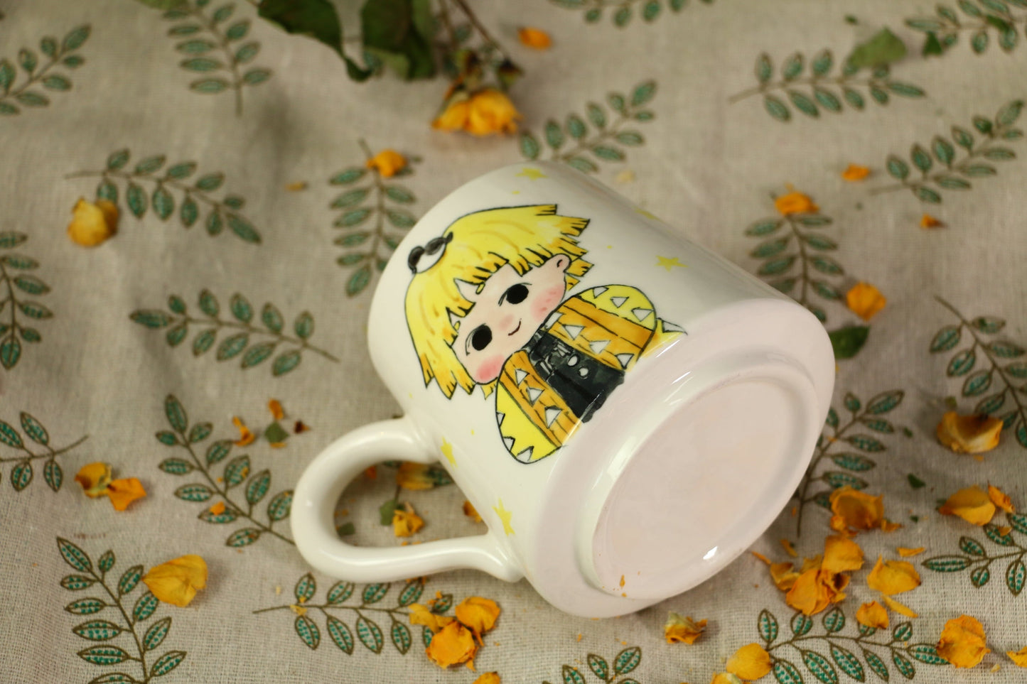 Demon-Slayer Agatsuma Zen'itsu Ceramic Mugs, Personalized Ceramic Cup for Anime Lovers