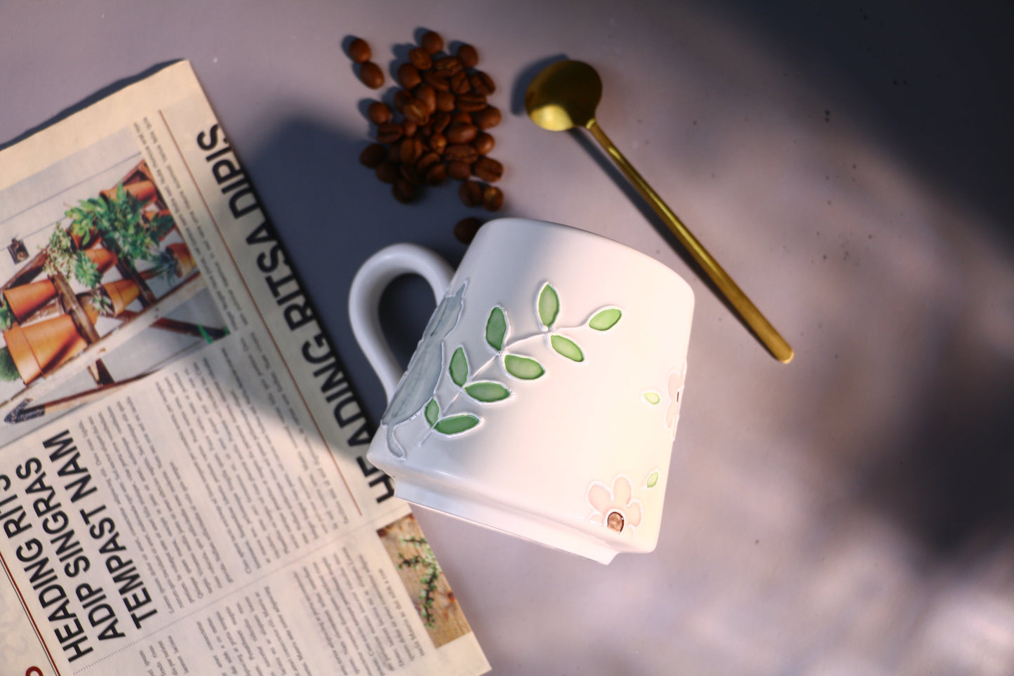 Handmade Ceramic Coffee Mug, Cat Personalized Pottery Cup for Heartwarming Gifts